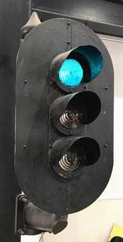 電車信号機 電車信号機,警告,確認の写真素材