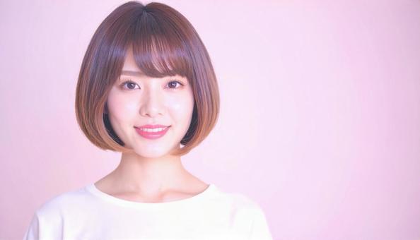 ヘアスタイルモデル：グラデーションボブの写真