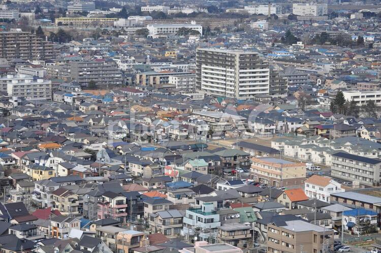 マンション27Fより～街並み 眺望,住宅街,戸建ての写真素材