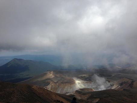 雌阿寒岳の絶景の写真