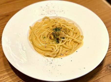 ウニクリームパスタ ウニクリームパスタ,雲丹,うにの写真素材