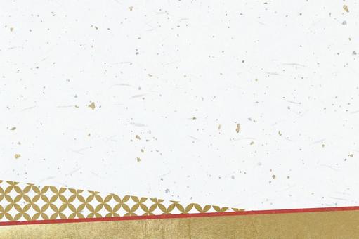 紙のテクスチャ（大礼紙金銀箔赤金七宝） 七宝,和紙,金色の写真素材