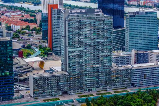 ウィーン近代建築群 ウィーン,オーストリア,近代建築の写真素材