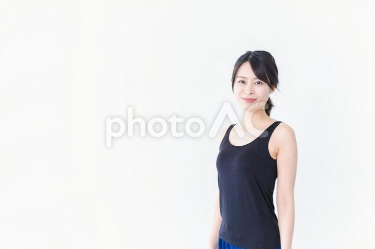下着を着た女性のポートレート タンクトップ,フィットネス,美しいの写真素材