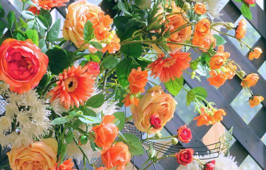 造花・花飾り/オレンジ系・しまね花の郷 花飾り,造花,バラの写真素材