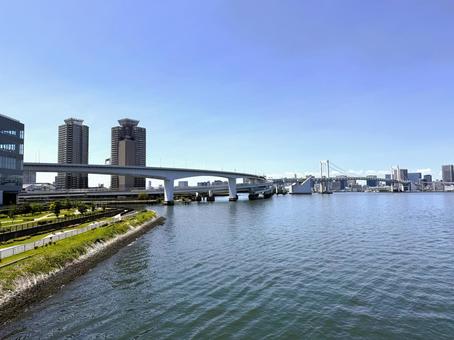 江東区から見た東京の街 2025年春 江東区から見た東京の街 2025年春 東京,港区,豊洲の写真素材