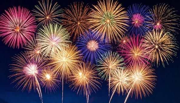 花火イメージの背景素材 花火イメージの背景素材の写真
