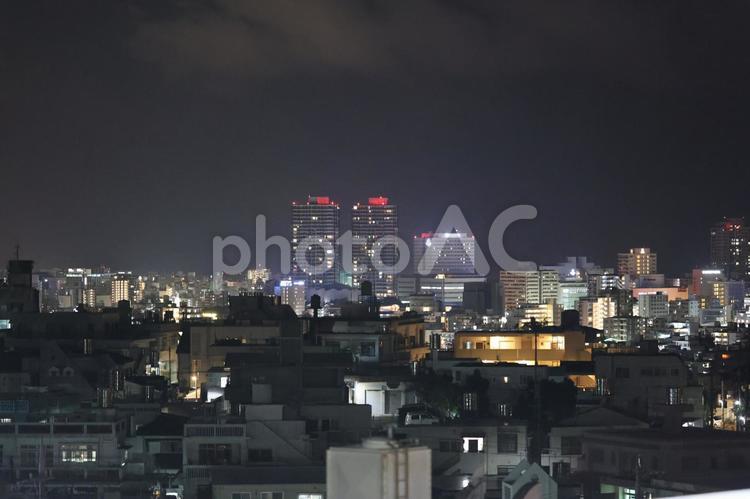 ライトアップした那覇の夜景 夜景,那覇,沖縄の写真素材