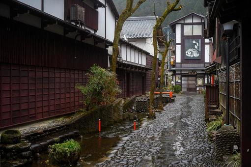 やなかの水こみち やなかの水こみち,郡上市,道の写真素材