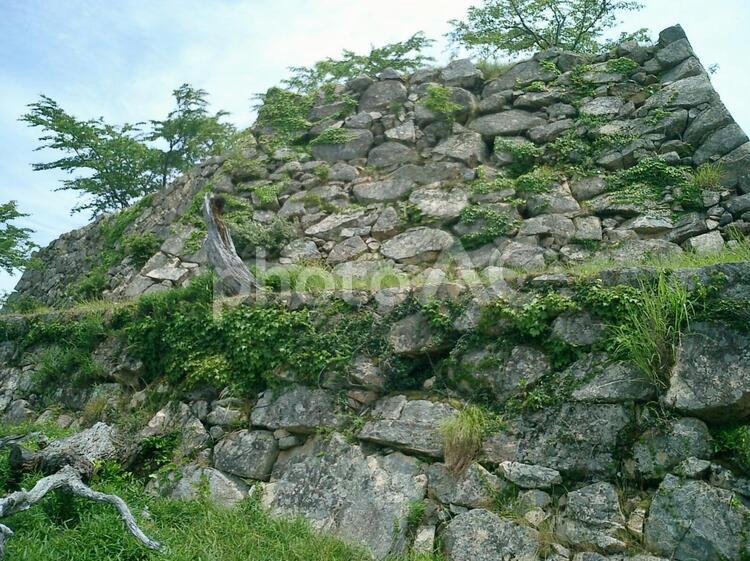 竹田城本丸石垣 竹田城の写真素材