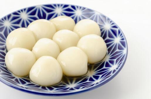 白玉団子 シロップ漬け 白玉団子,お茶菓子,シロップの写真素材
