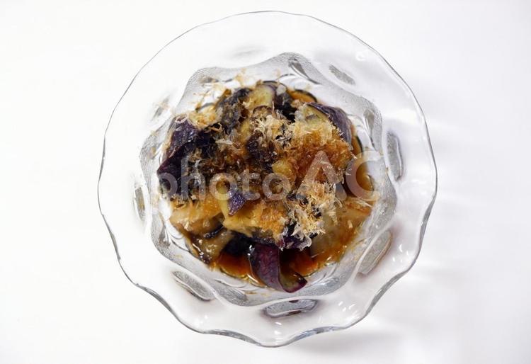 茄子の揚げ浸し 茄子,揚げ浸し,鰹節の写真素材
