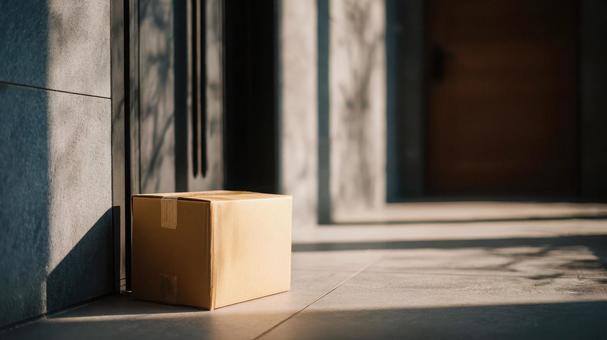 玄関先の置き配イメージの写真