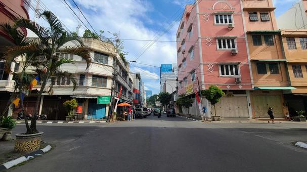市街地　東南アジア 東南アジア,街並み,市街地の写真素材