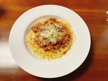 Meat sauce pasta, JPG Meat sauce pasta, JPG