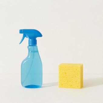 洗剤とスポンジ 洗剤とスポンジの写真