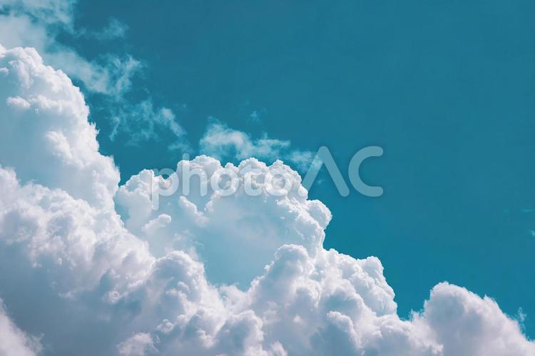 見上げる澄み切った夏の空 空,青空,雲の写真素材