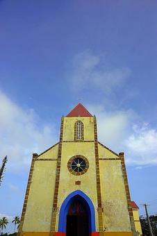 ニューカレドニア505ウヴェア島ムリ教会 ニューカレドニア,ウヴェア島,ムリの教会の写真素材