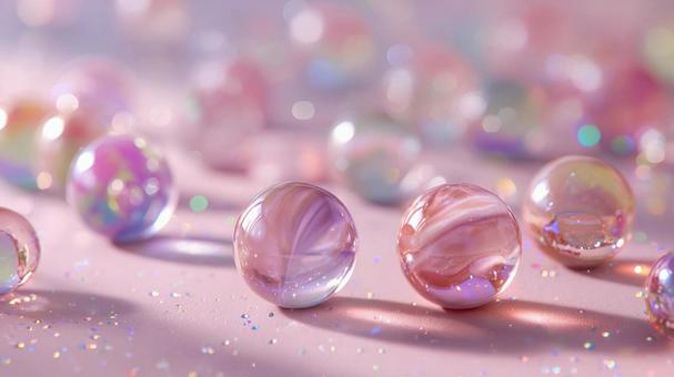 背景素材　きらきらと輝くビー玉の写真