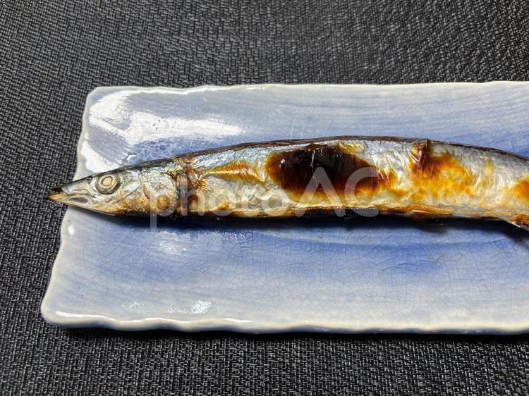 サンマの塩焼き サンマ,サンマの塩焼き,秋の味覚の写真素材