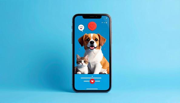 スマートフォンでのペット関連アプリ スマートフォンでのペット関連アプリの写真