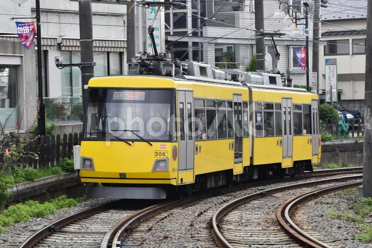 世田谷線 下高井戸駅付近 世田谷線,世田谷駅,東京都の写真素材