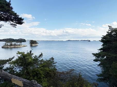 松島の雄島から見える松島湾の写真