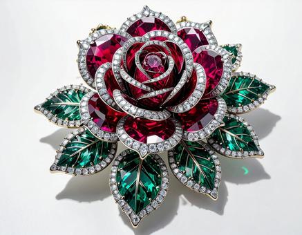 バラのブローチの写真