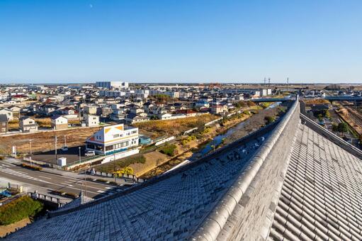 町の風景⑻ 町,町並み,住宅街の写真素材