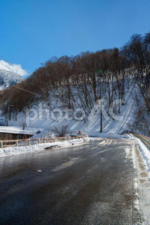 250320秋山郷上野原、和山 秋山郷,長野県,栄村の写真素材