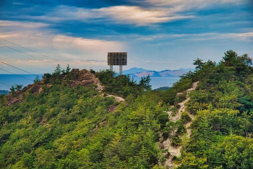 高御位山 播磨平野,山岳,平野の写真素材