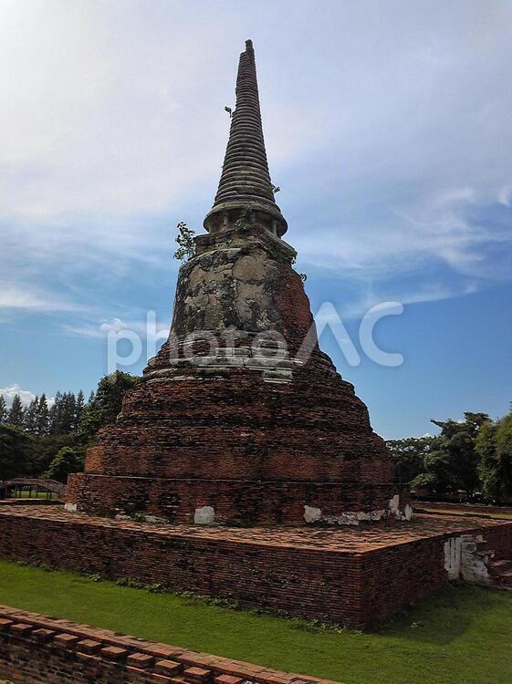 タイの遺跡（アユタヤ） タイ,thailand,アユタヤの写真素材
