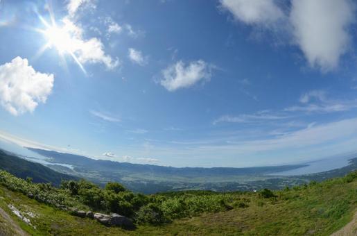 Sado Island and Sky, sado, sado island, niigata, JPG