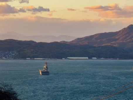 音戸 音戸,呉市,夕暮れの写真素材