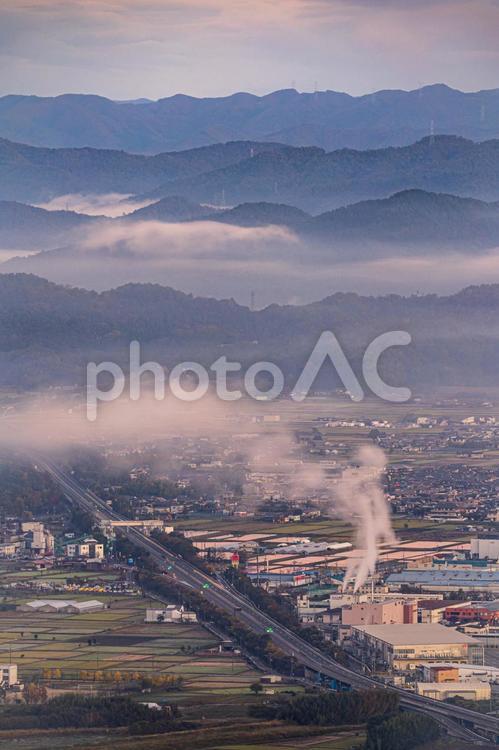 京都　-　【霧のテラスのプチ雲海】 京都,亀岡,霧のテラスの写真素材