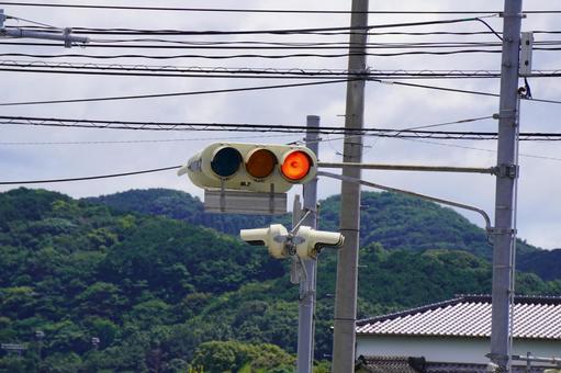 信号機 信号機 信号,電球式,空の写真素材