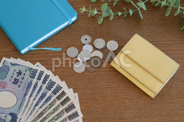 お金と財布 財布,現金,紙幣の写真素材