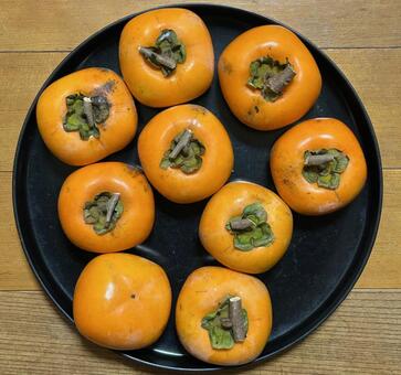 柿01 柿,渋柿,秋の写真素材