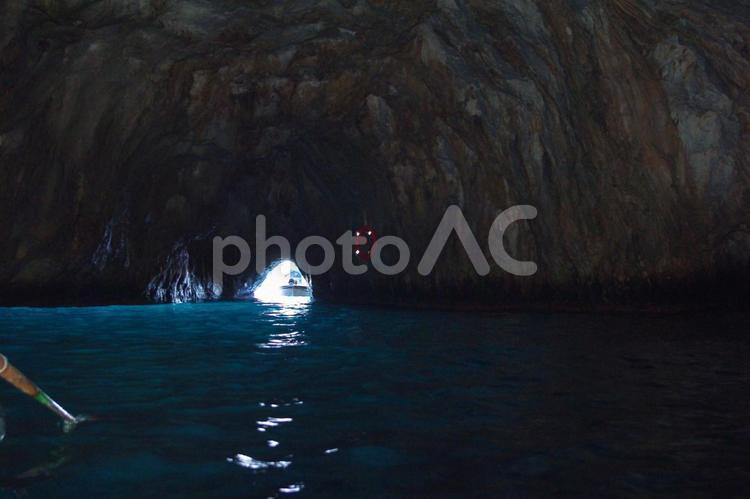 イタリア青の洞窟 イタリア,洞窟,青の写真素材