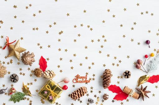 クリスマスフレーム クリスマスフレーム クリスマス,星,木の実の写真素材