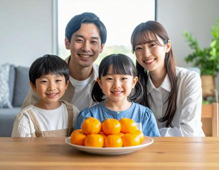 冬の果物・親子で温州みかん 冬の果物・親子で温州みかんの写真