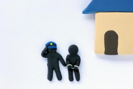 犯人逮捕　イメージ 逮捕,犯人,警察の写真素材