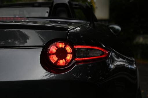 国産オープンカーのテールライト テールライト,テール,尾灯の写真素材