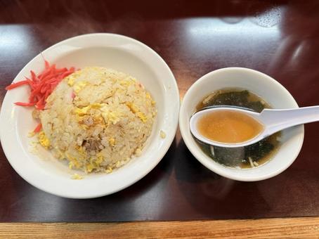 炒飯 チャーハン,炒飯,ライスの写真素材