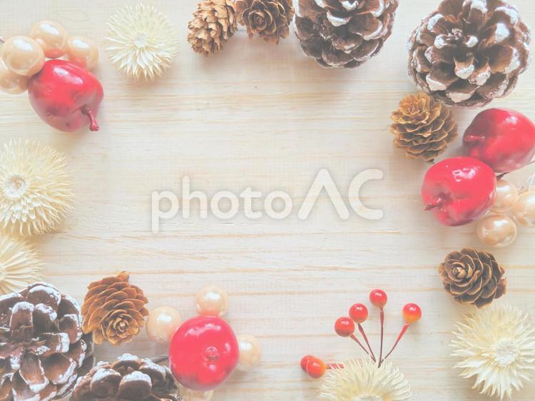 クリスマス　秋　冬　背景フレーム クリスマス,パーティー,ポストカードの写真素材
