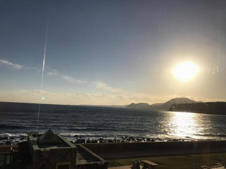 伊豆 海 夕日 伊豆 海 夕日の写真
