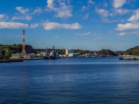 【神奈川県】横須賀市・横須賀軍港 横須賀市,ヴェルニー公園,横須賀の写真素材