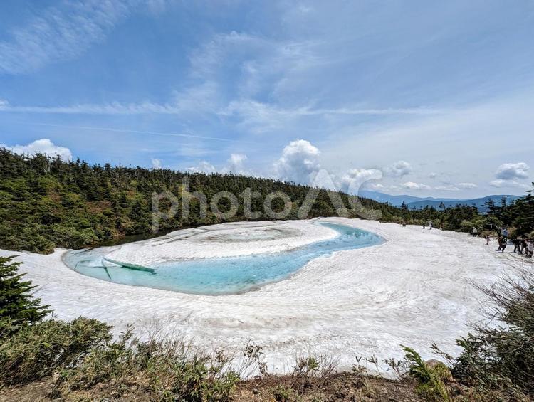 2023年の鏡沼 （ドラゴンアイ）① 秋田県,岩手県,八幡平の写真素材