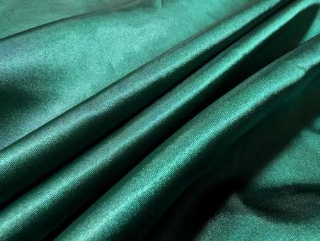 グリーンのサテン地４ 布,生地,サテンの写真素材