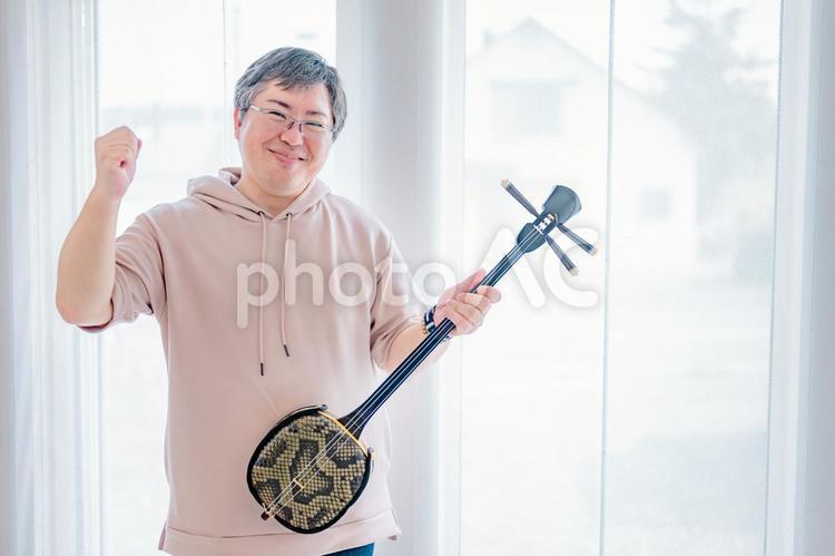 三味線 三味線,和楽器,日本文化の写真素材